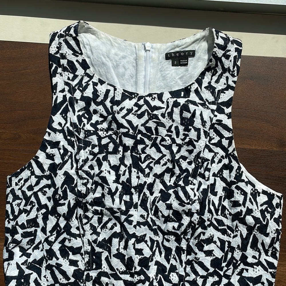 Theory Sleeveless Eyelet Dress - Picture 2 of 4